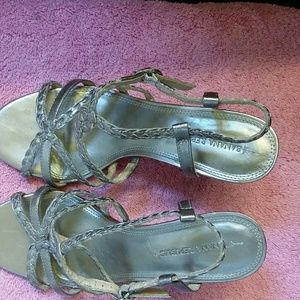 Banana Republic Metallic Strappy Heels